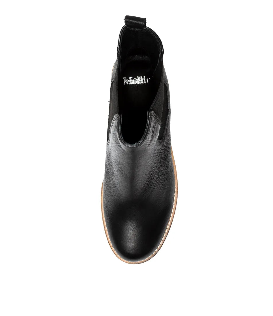 Biscoti Black Leather Chelsea Boots - Mollini - Beechworth Emporium