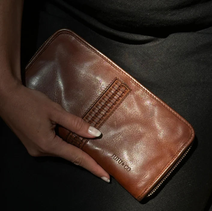 Braid Wallet | Cognac - - Beechworth Emporium