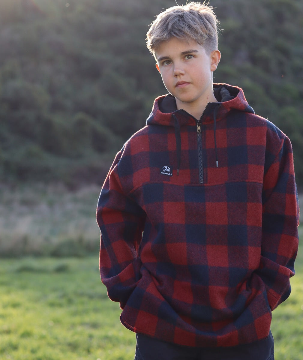 Kids Brixton Bushshirt | Burnt Merlot - Swanndri - Beechworth Emporium