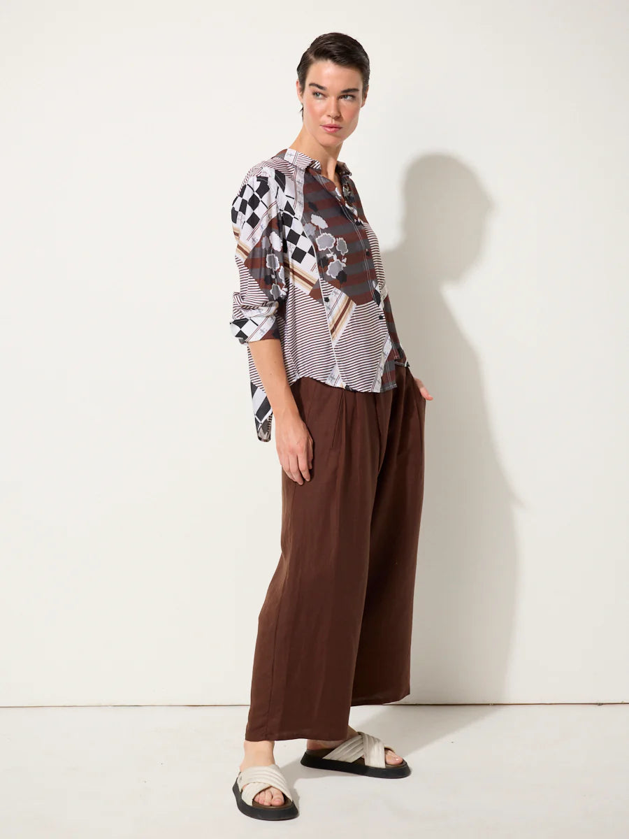 Button-Up Collage Shirt