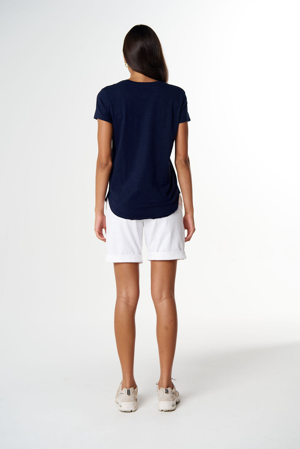 The Shaped Hem Tee | Parisian Navy
