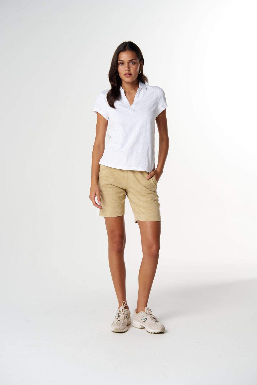 The Collared Henley | White