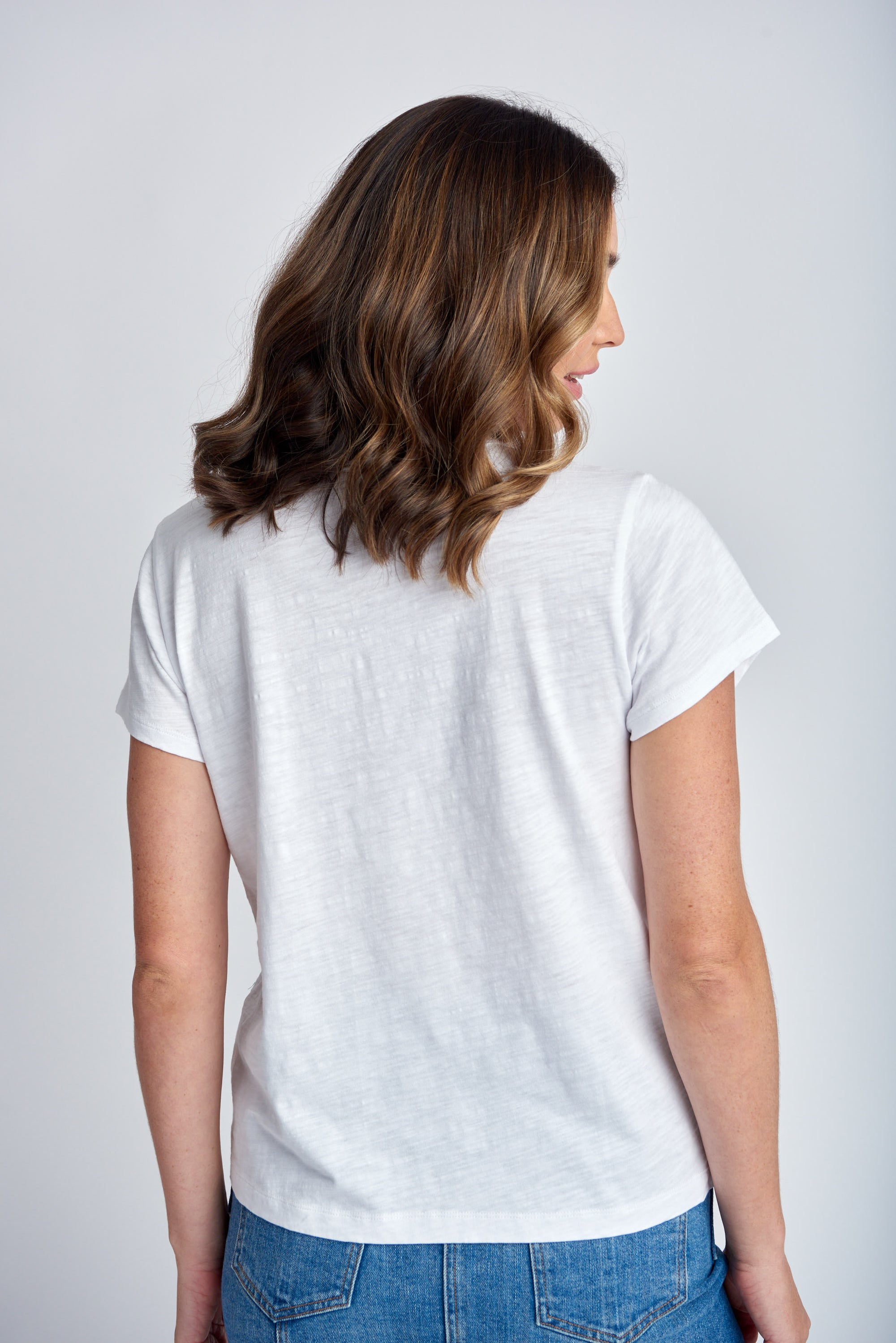 Crew Neck Embroidered Tee -  - Beechworth Emporium