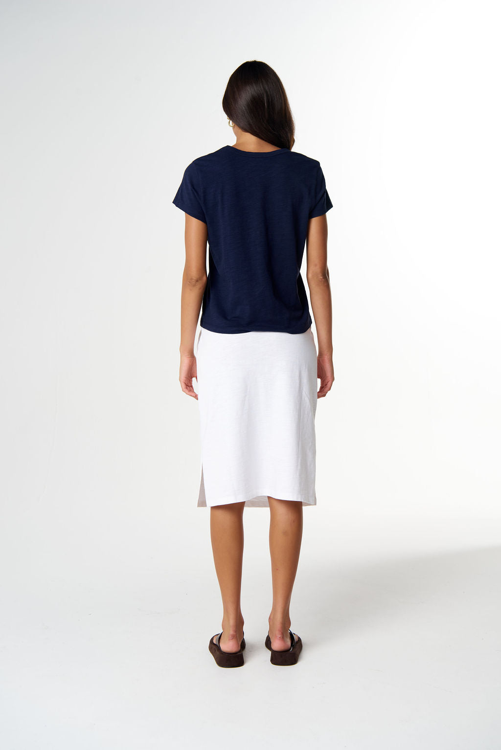 Basic Cotton Crew Neck Tee | Parisian Navy