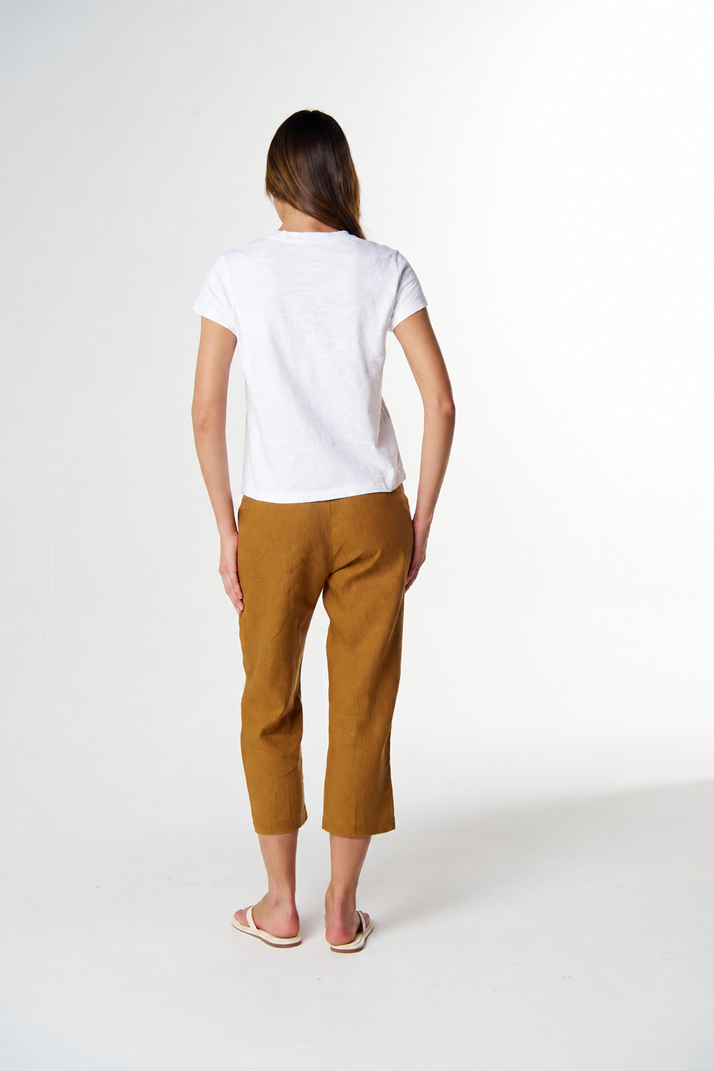 Basic Cotton Crew Neck Tee | White