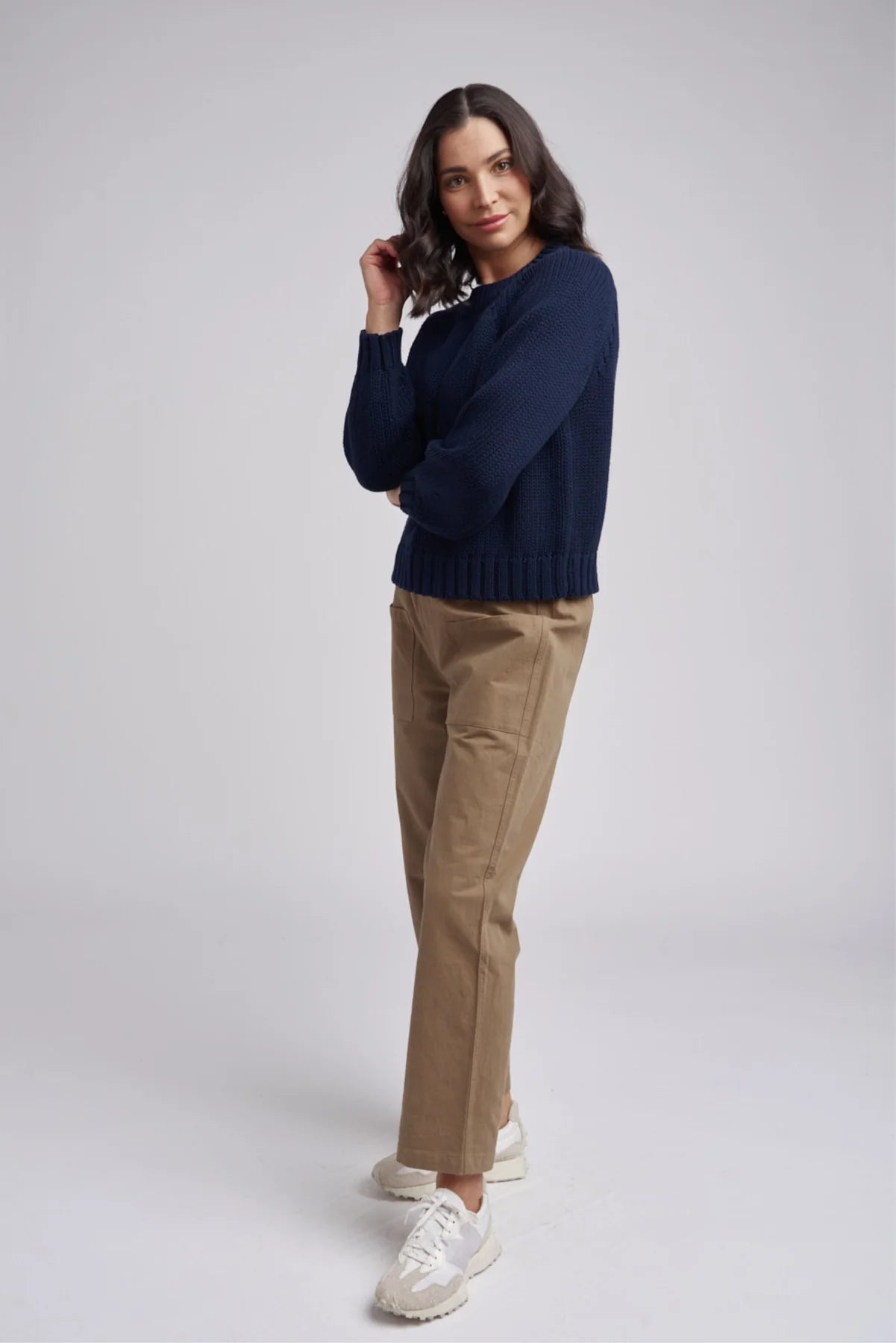 Casual Cropped Cotton Pant | Tabacco -  - Beechworth Emporium