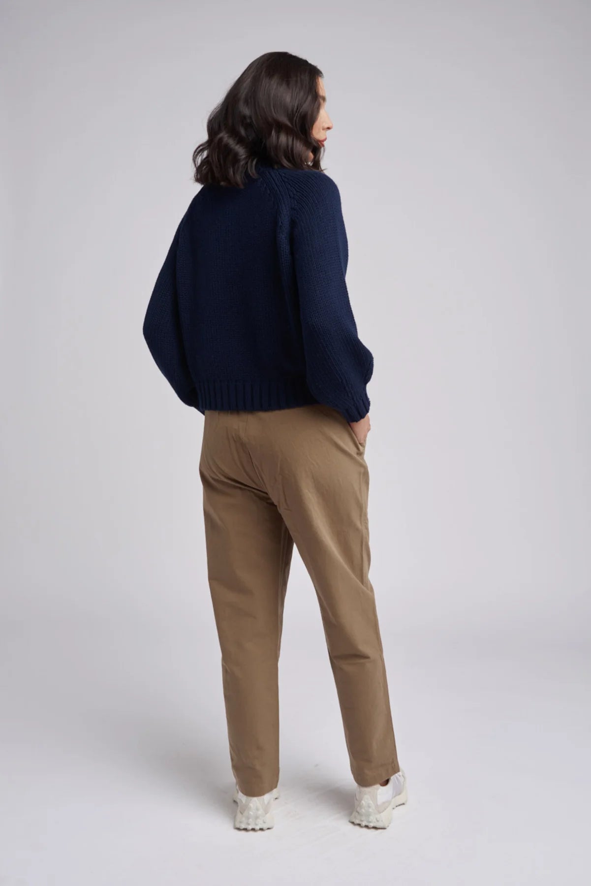 Casual Cropped Cotton Pant | Tabacco -  - Beechworth Emporium