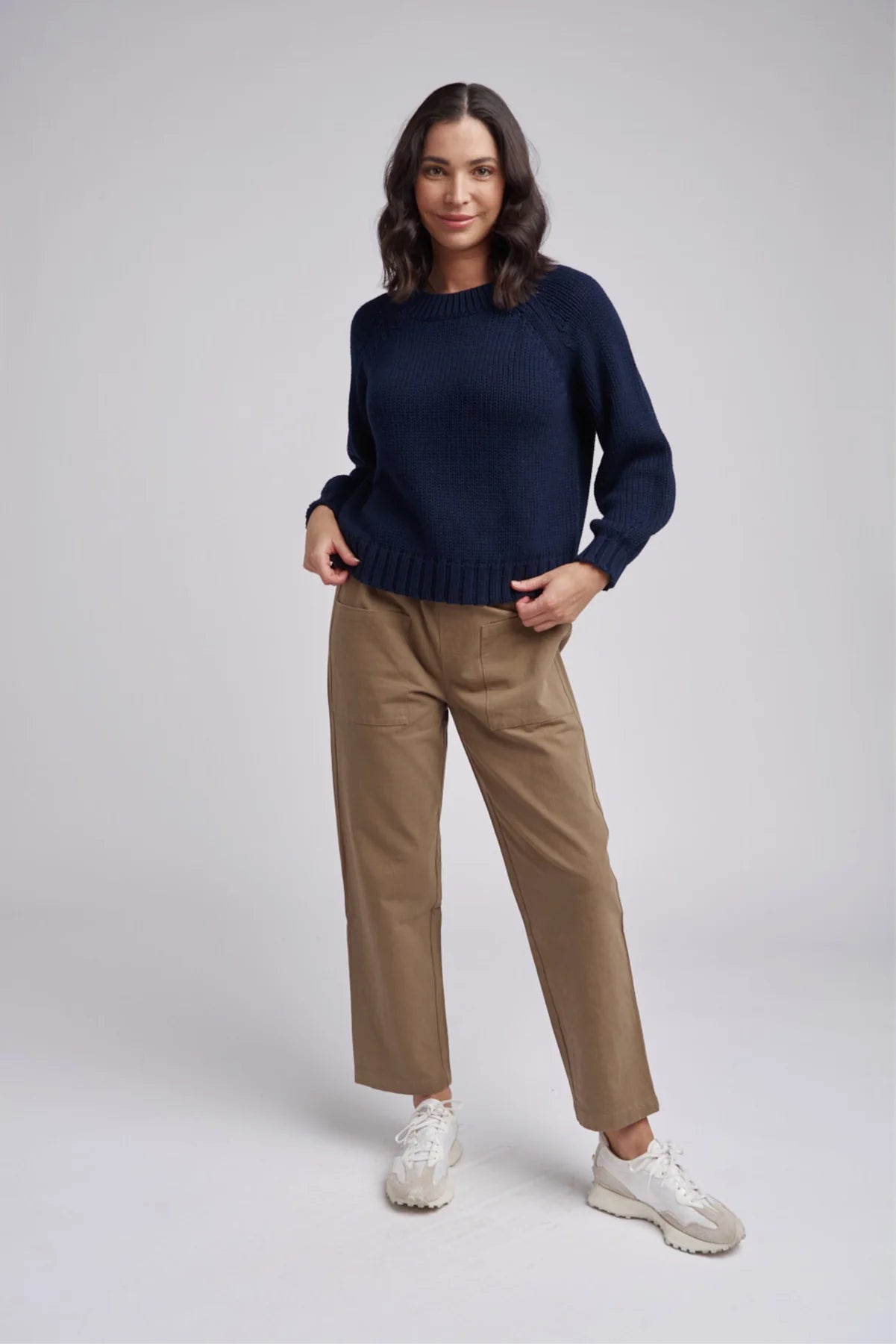 Casual Cropped Cotton Pant | Tabacco -  - Beechworth Emporium