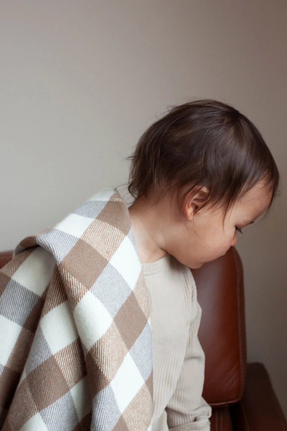 Check Baby Blanket | Dune