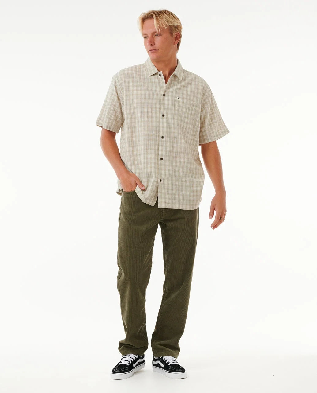 Classic Surf Check Short Sleeve Shirt | Bone