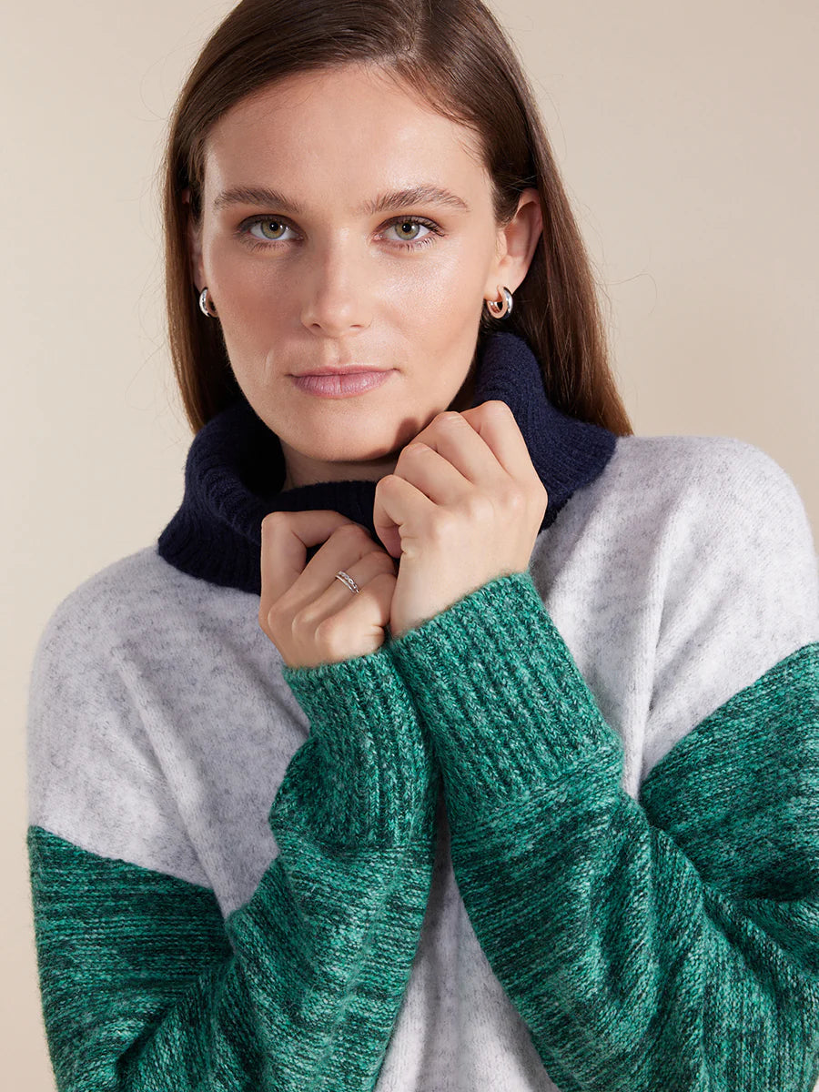 Colour Block Sweater - Marco Polo - Beechworth Emporium