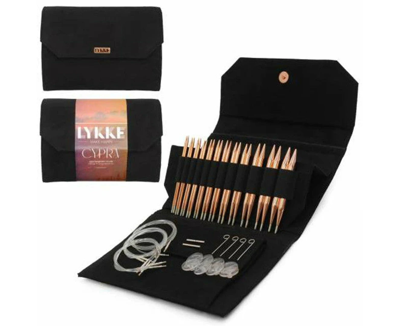 Lykke Interchangeable 5" Knitting Needle Set of 12 | Copper -  - Beechworth Emporium