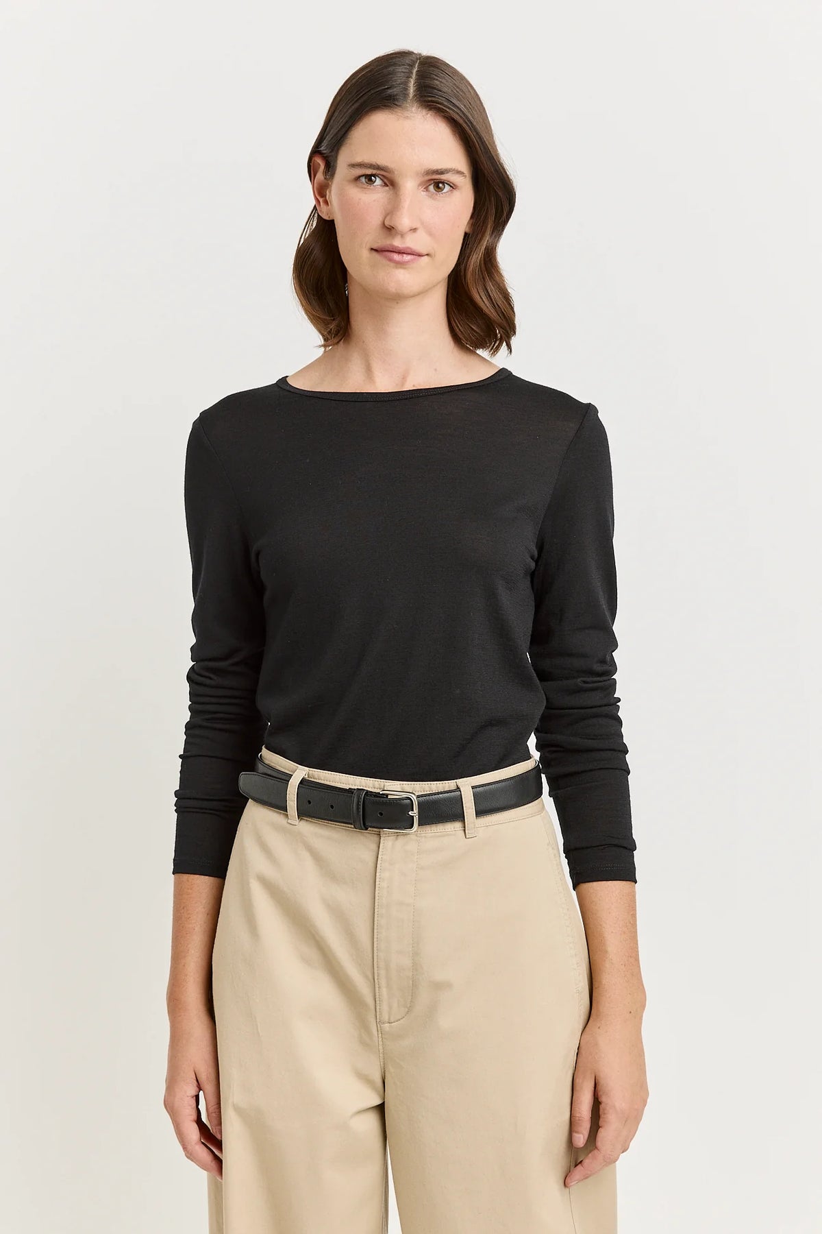 Crew Merino Tee | Black