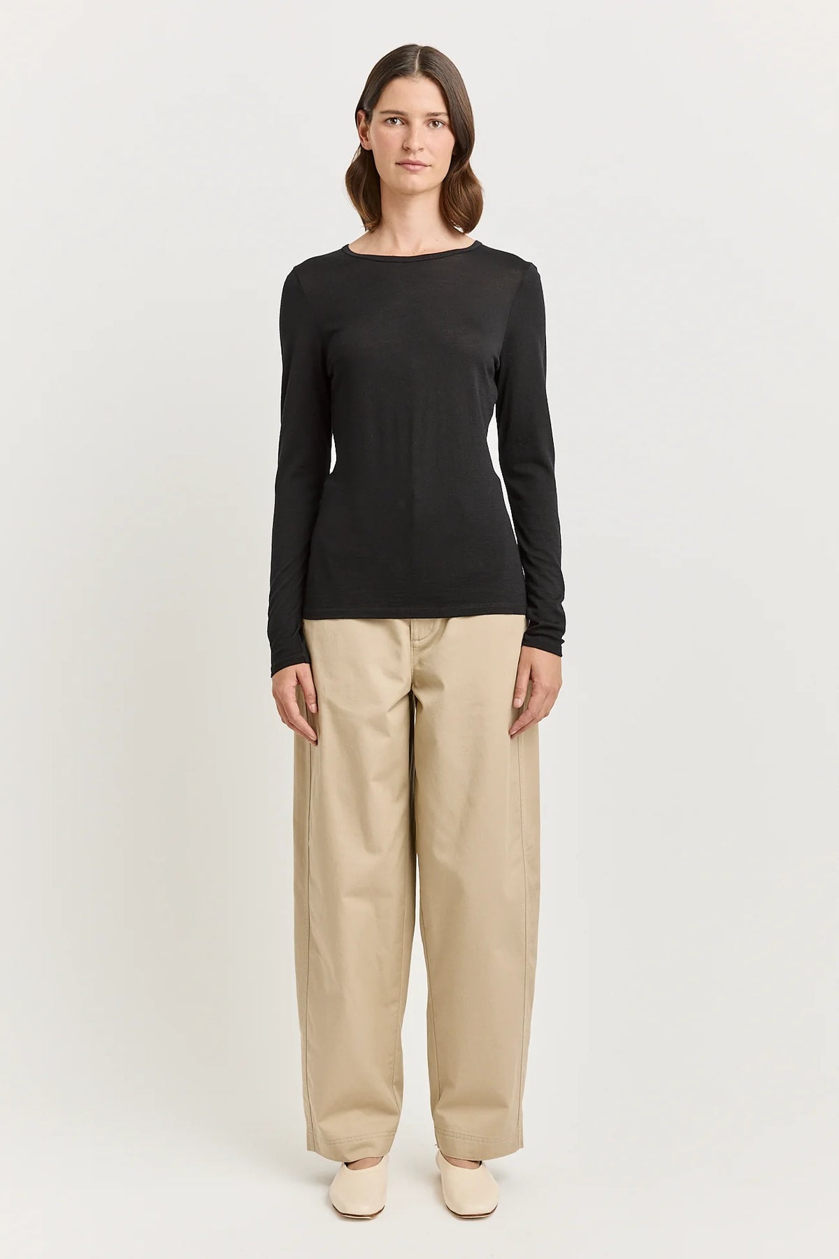 Crew Merino Tee | Black