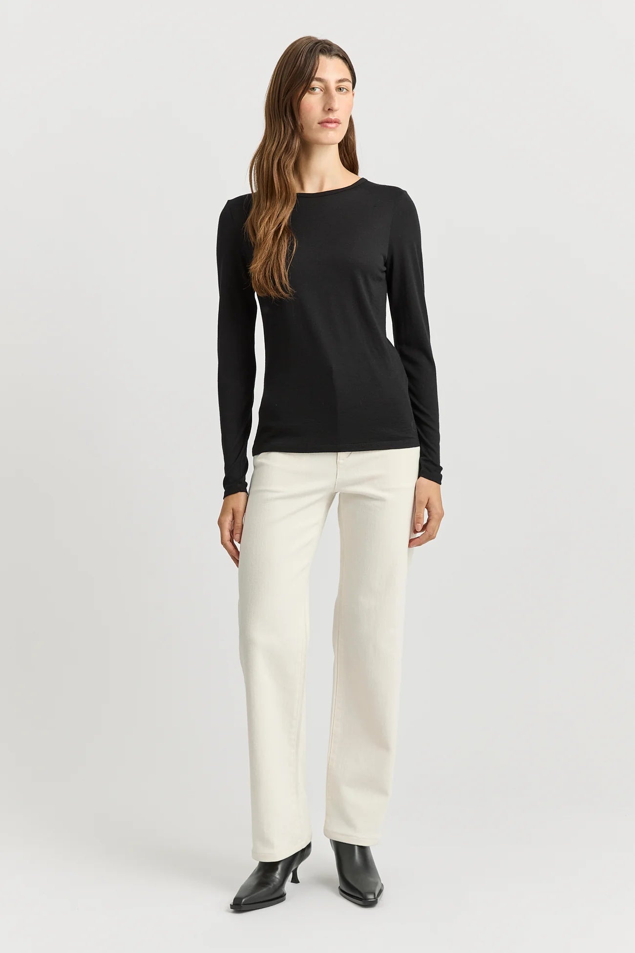 Crew Merino Tee | Black -  - Beechworth Emporium