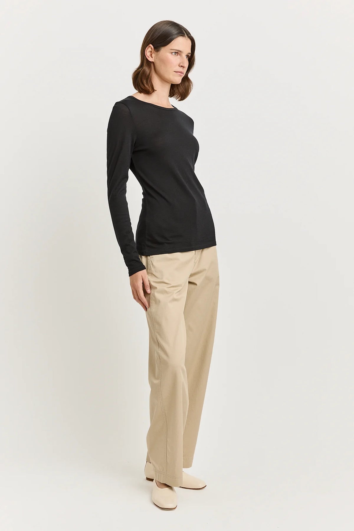 Crew Merino Tee | Black