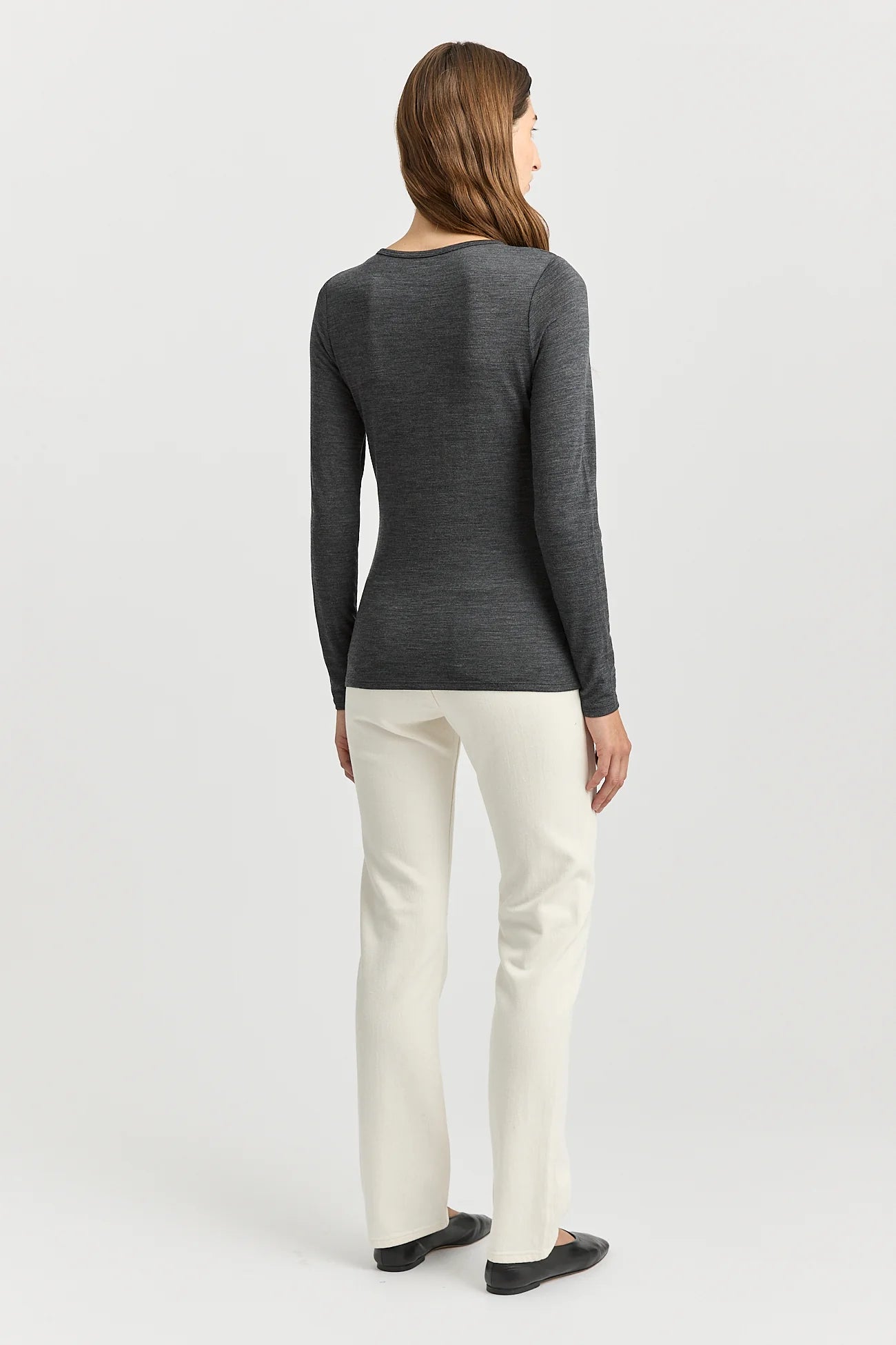 Crew Merino Tee | Charcoal -  - Beechworth Emporium