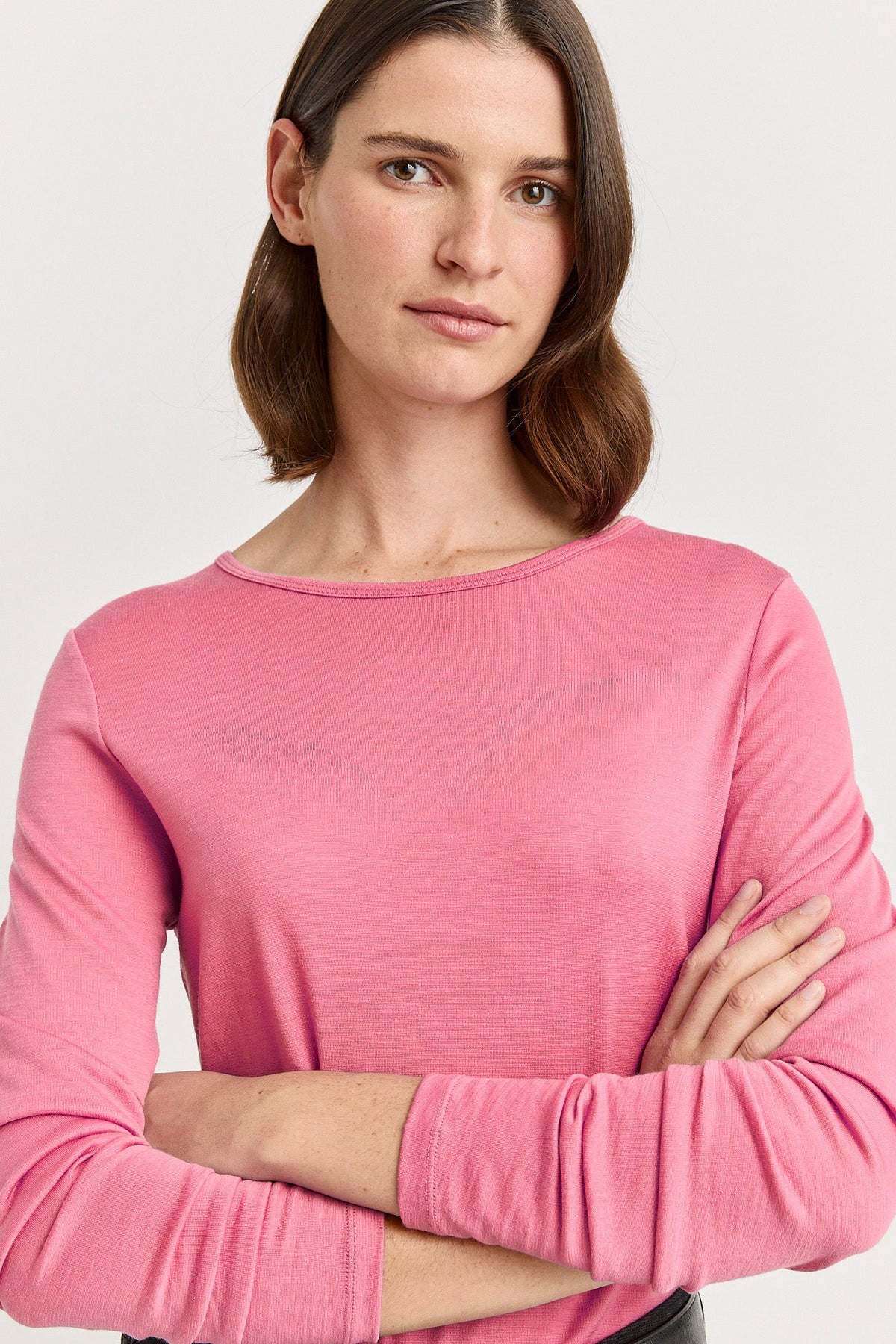 Crew Merino Tee | Flamingo