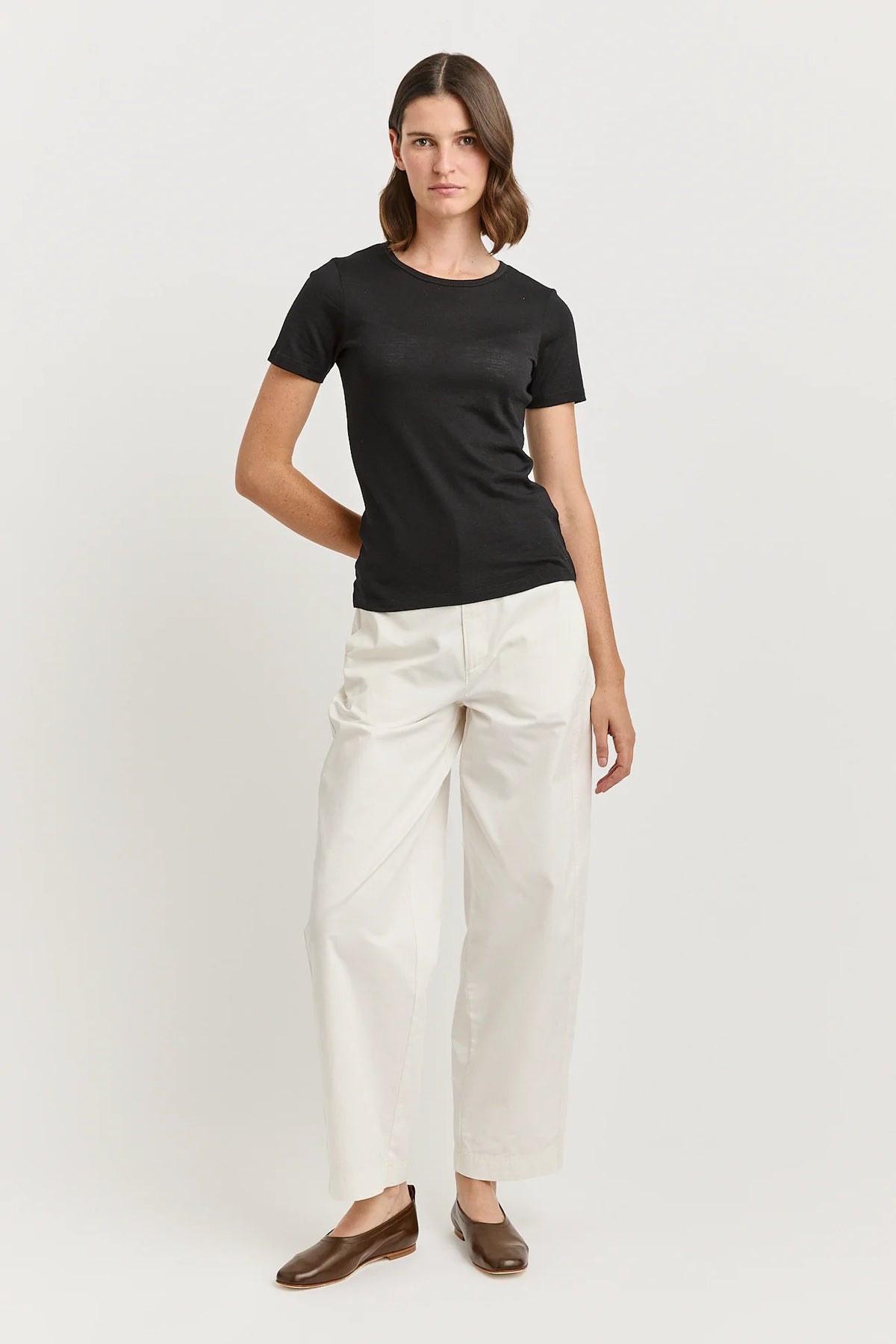 Short Sleeve Merino Tee | Black