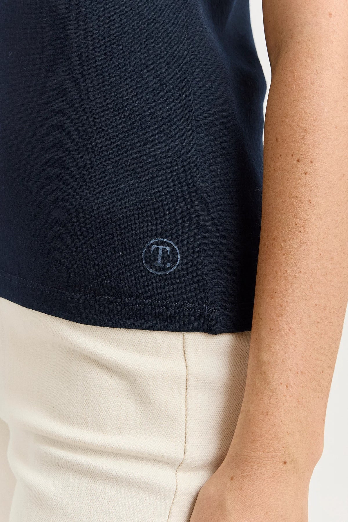 Short Sleeve Merino Tee | French Navy