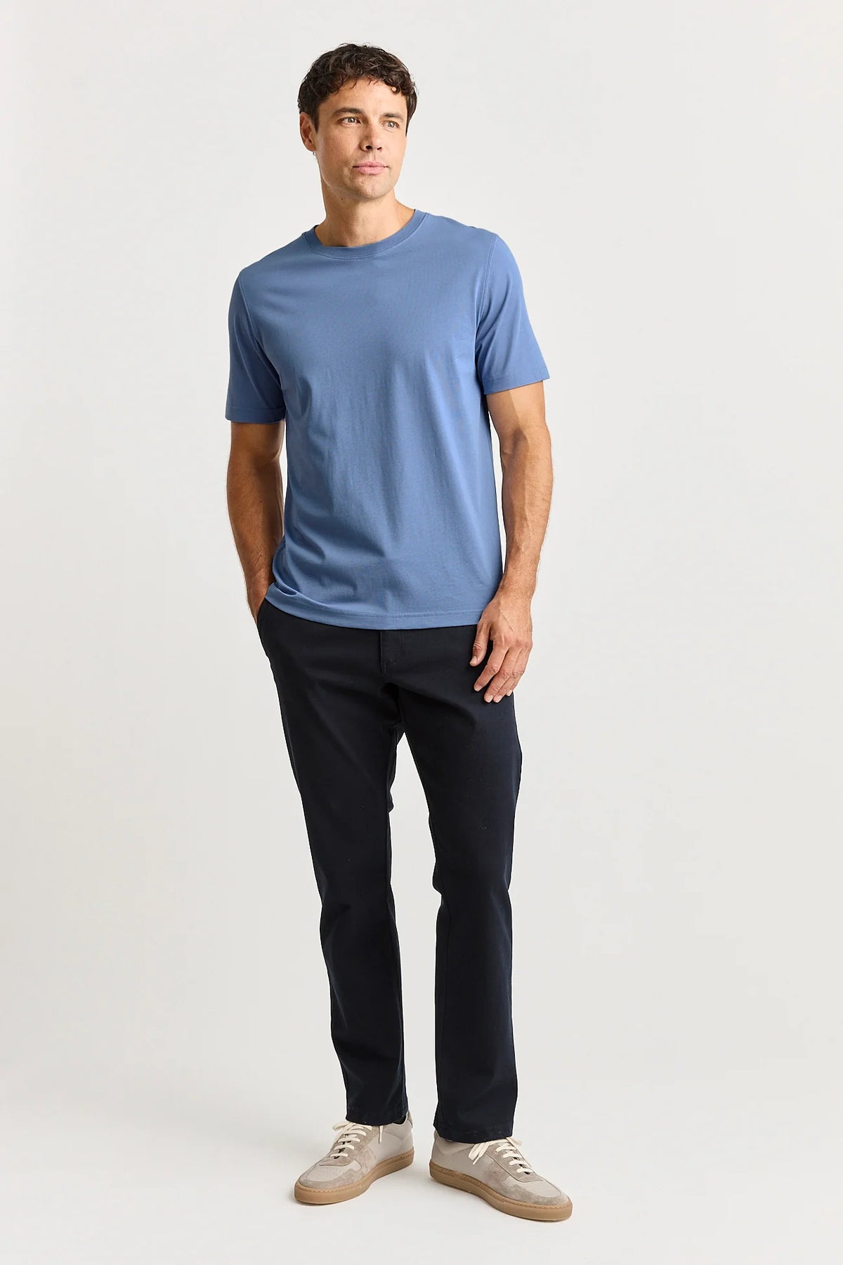 Crew T-Shirt Organic Cotton | Blue Flight