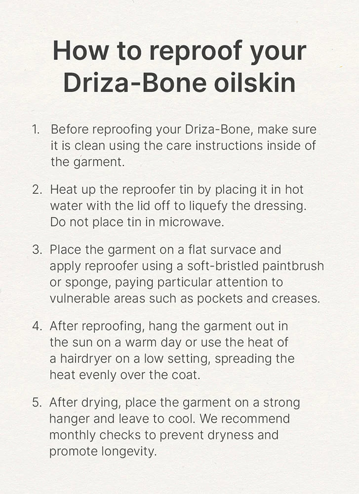 Oilskin Garment Dressing Reproofer Beechworth Emporium