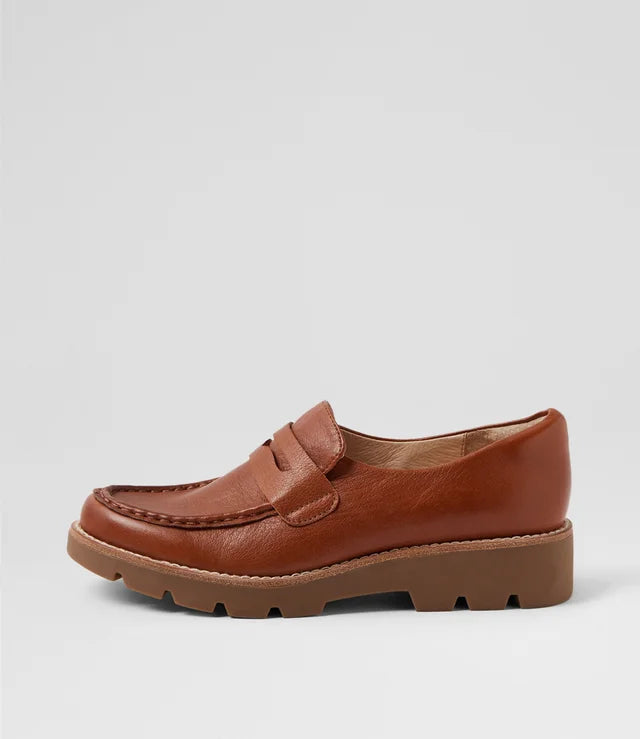 Dorte Drambuie Choc Leather Loafers -  - Beechworth Emporium