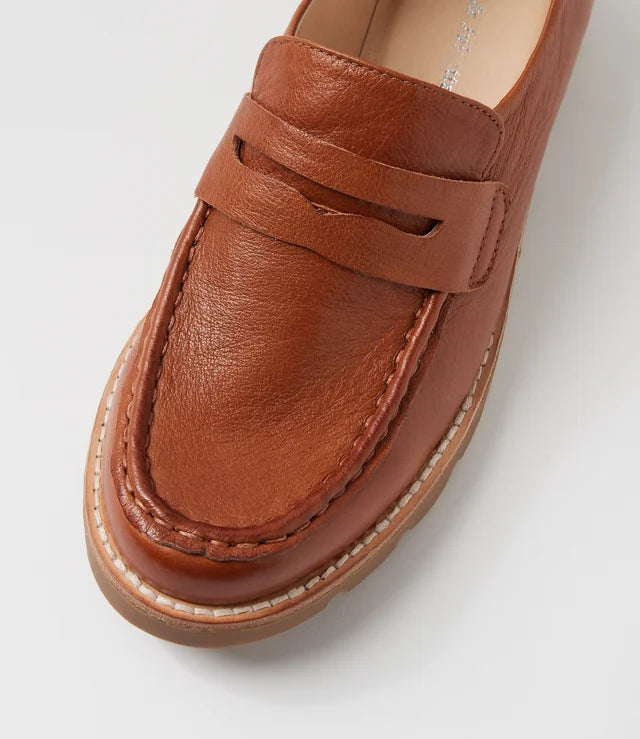 Dorte Drambuie Choc Leather Loafers -  - Beechworth Emporium