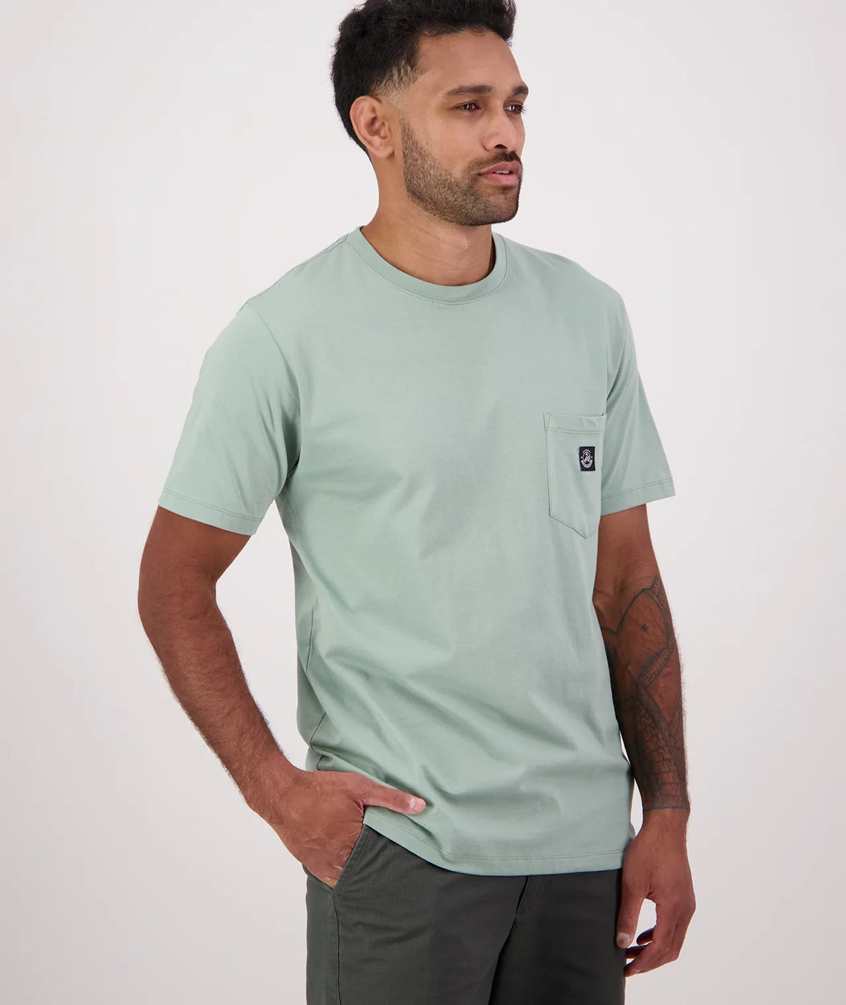 Duval V4 Plain Pocket T-Shirt | Seafoam
