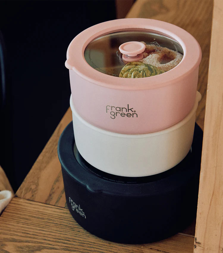 Stainless Steel Bowls with Glass Lids (2 Pack) | Blushed -  - Beechworth Emporium