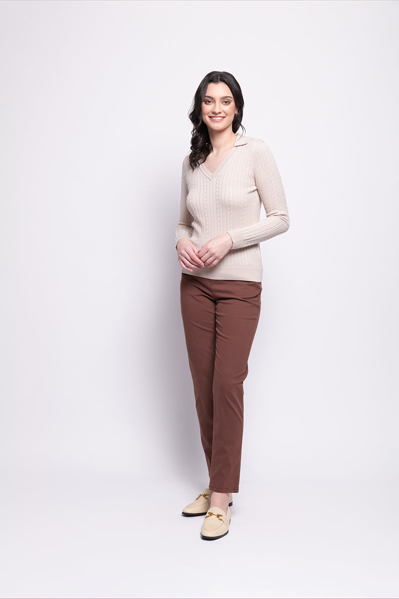 The Challenger Sweater | Pearl -  - Beechworth Emporium