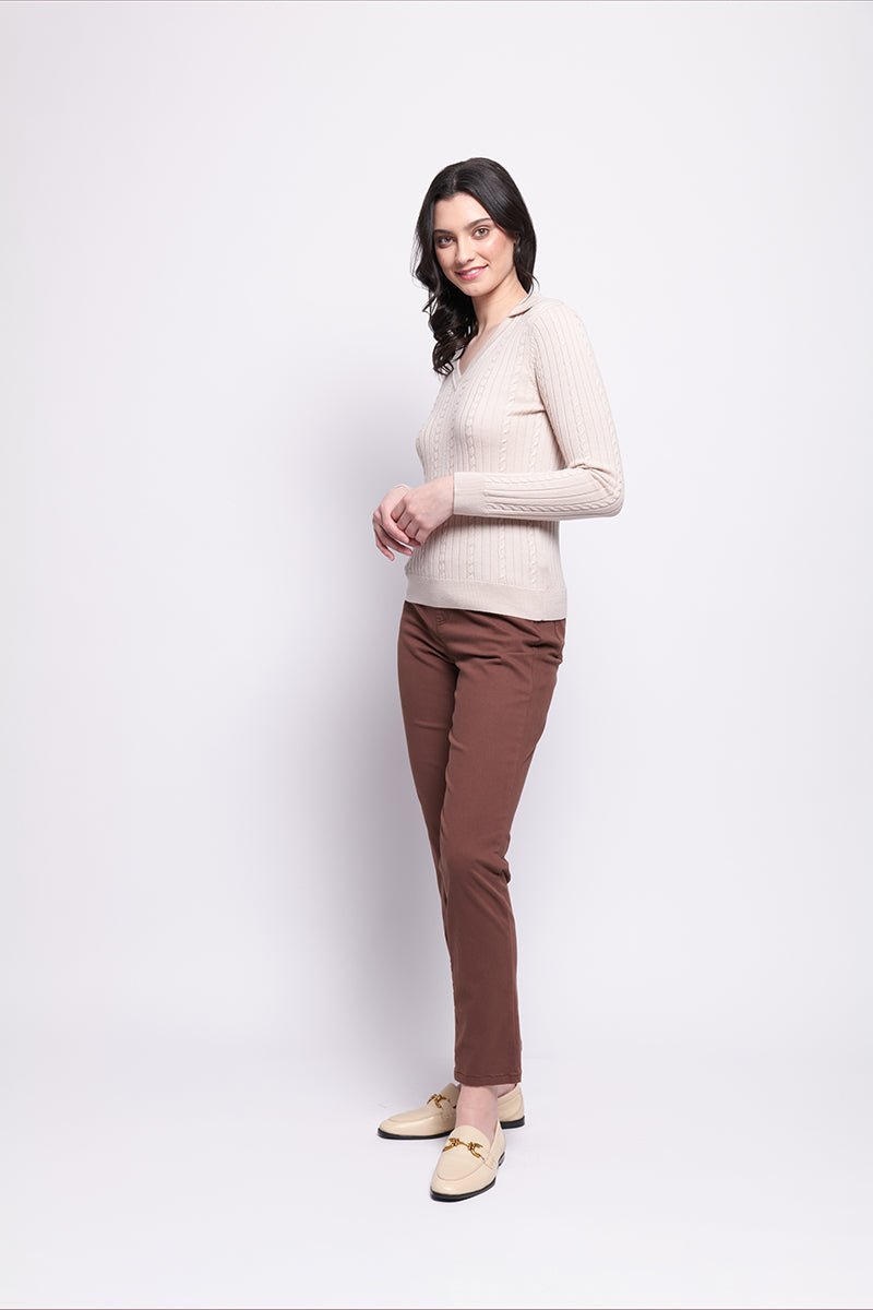 The Challenger Sweater | Pearl -  - Beechworth Emporium