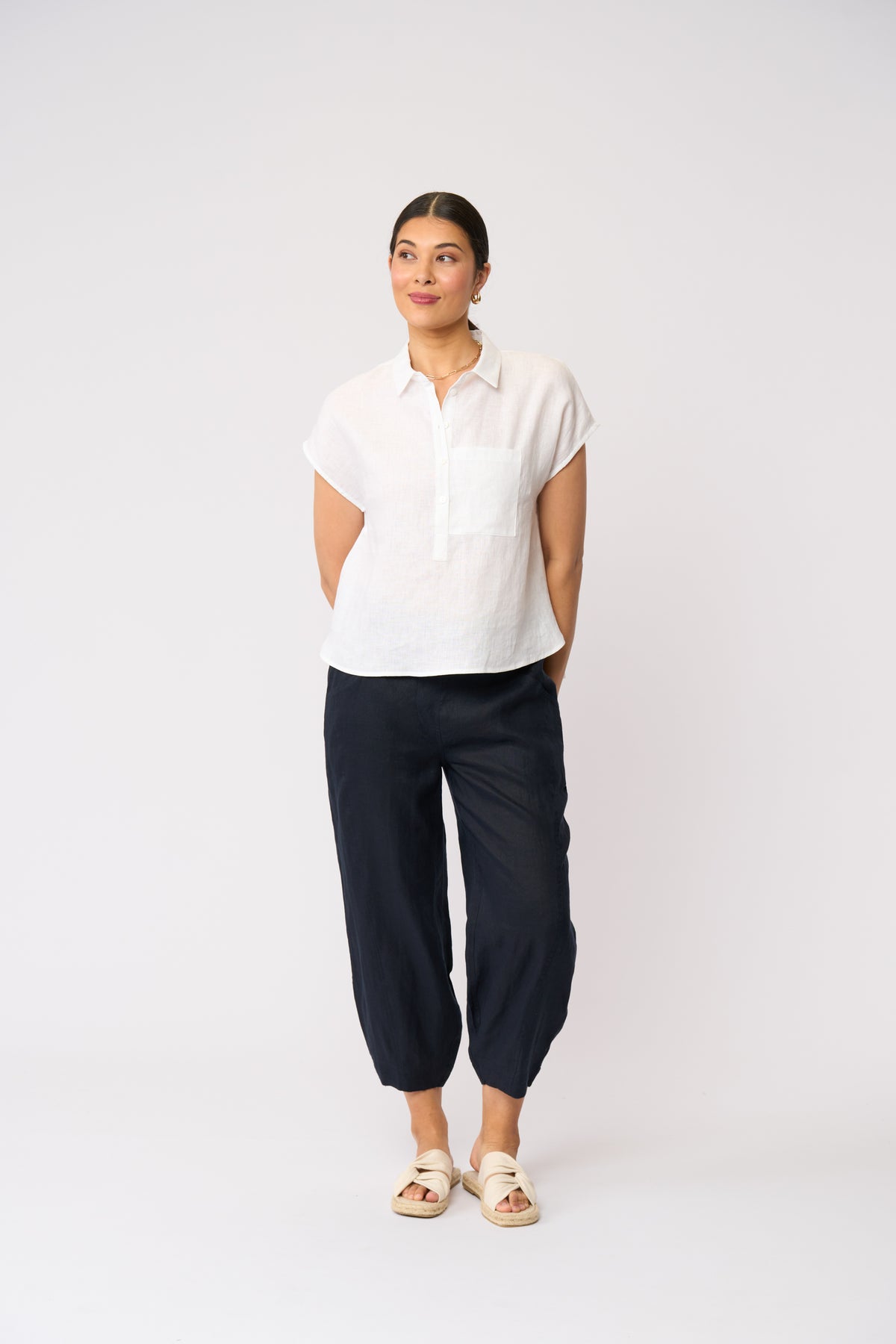 Pocket Rocket Top | White