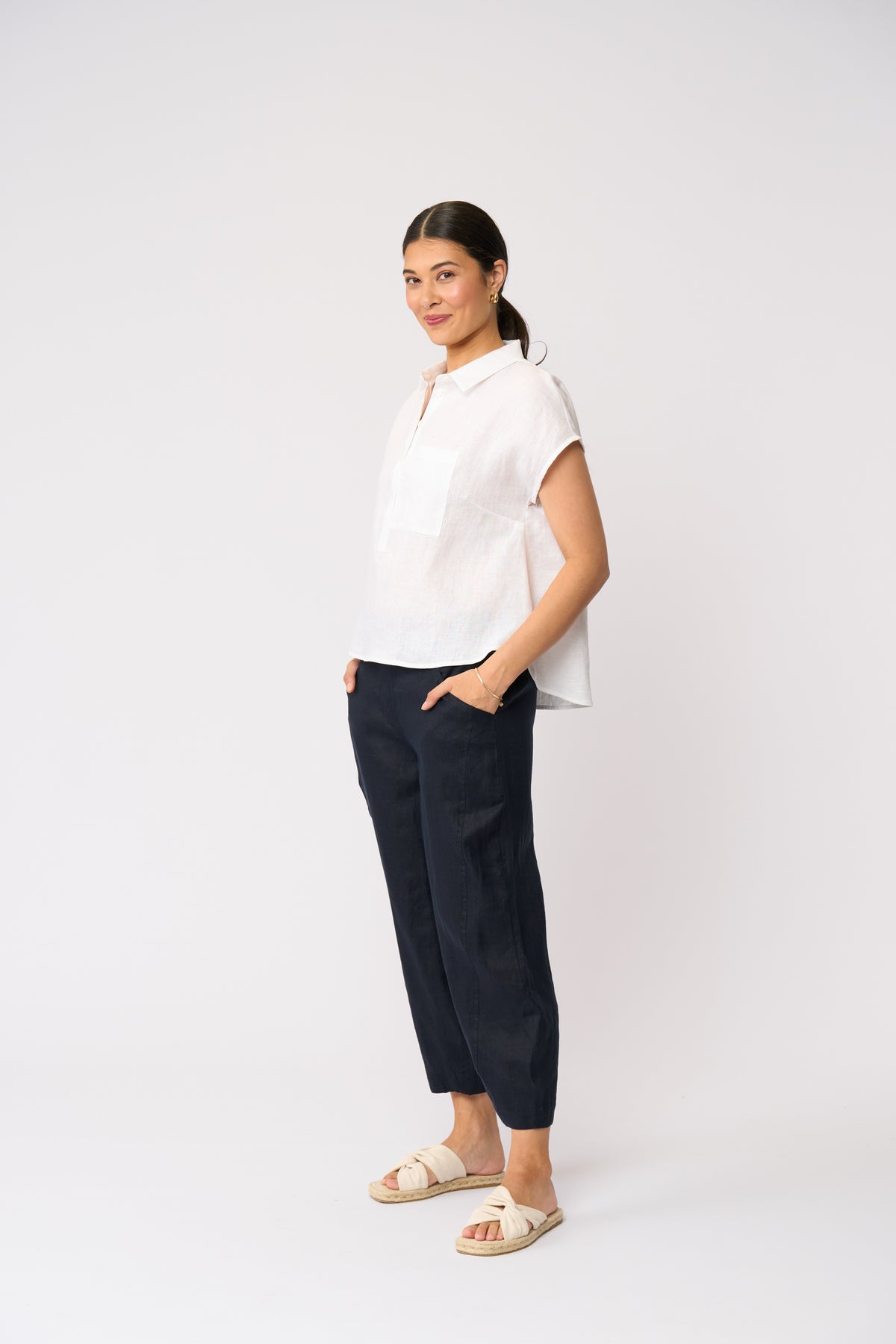 Pocket Rocket Top | White