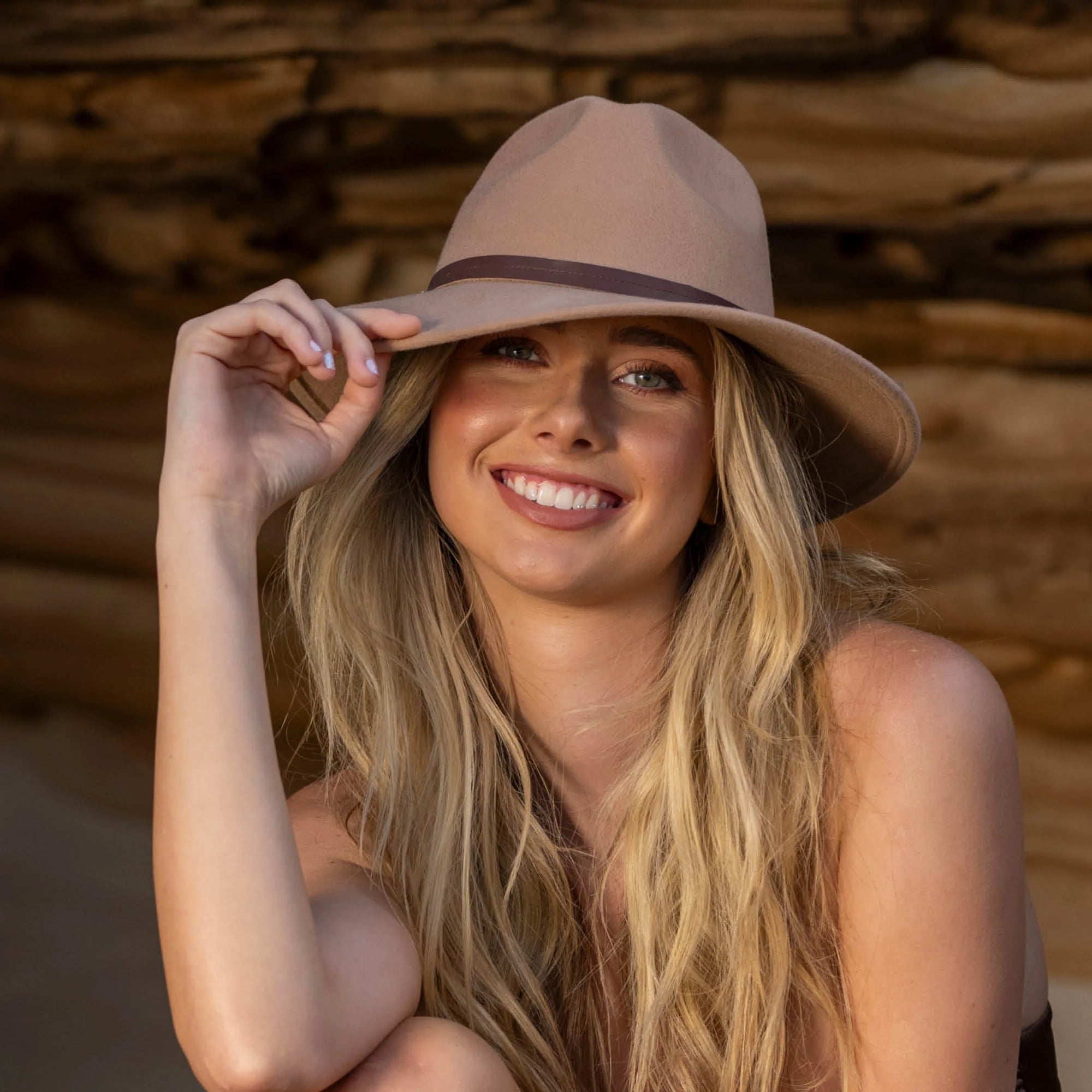 Flinders Felt Fedora | Camel -  - Beechworth Emporium