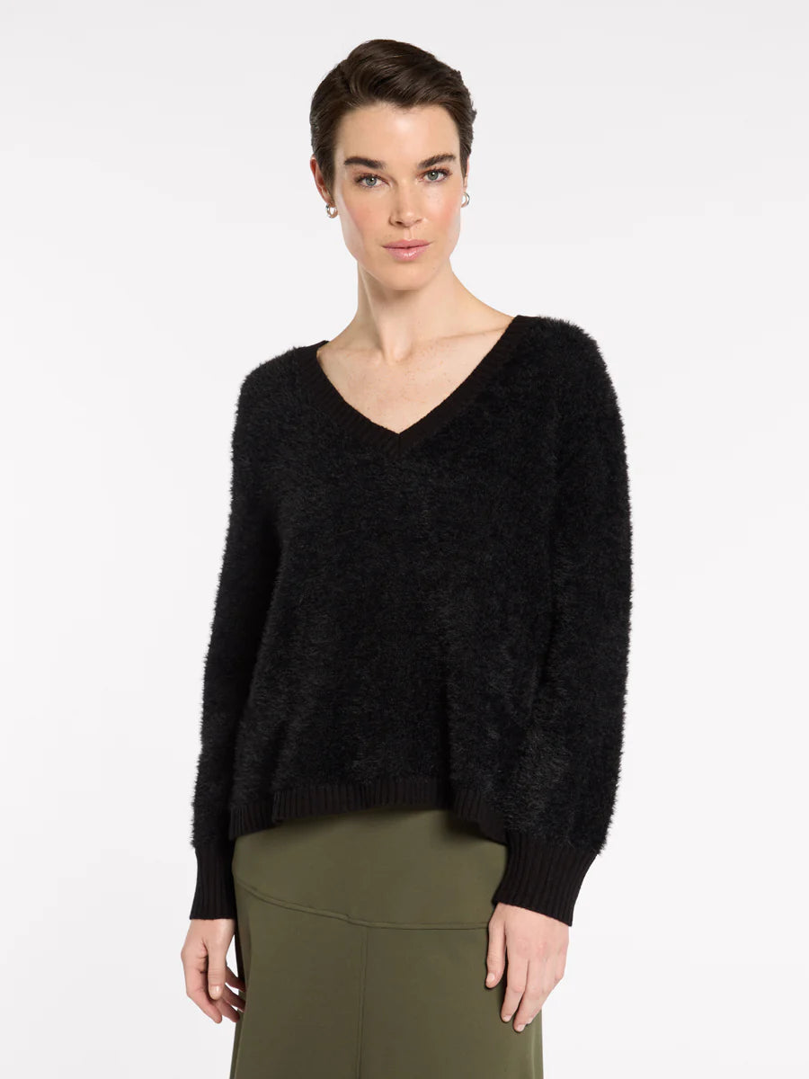 Fluffy V Neck Sweater -  - Beechworth Emporium