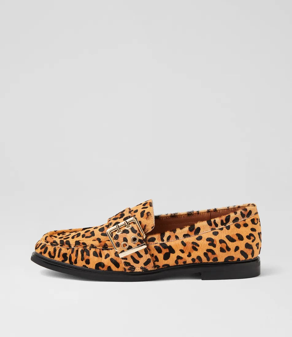 Genelle Leopard Pony Loafers - - Beechworth Emporium