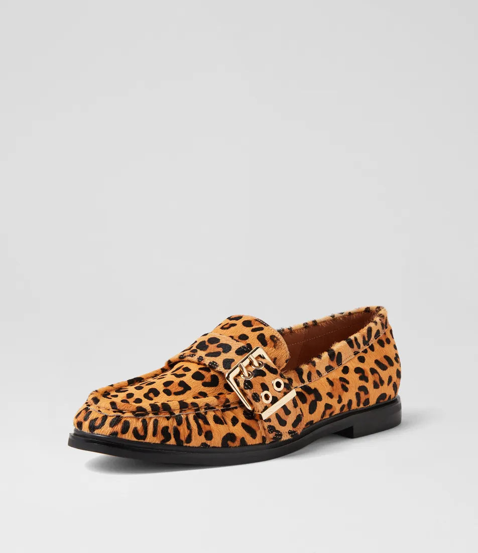 Genelle Leopard Pony Loafers - - Beechworth Emporium