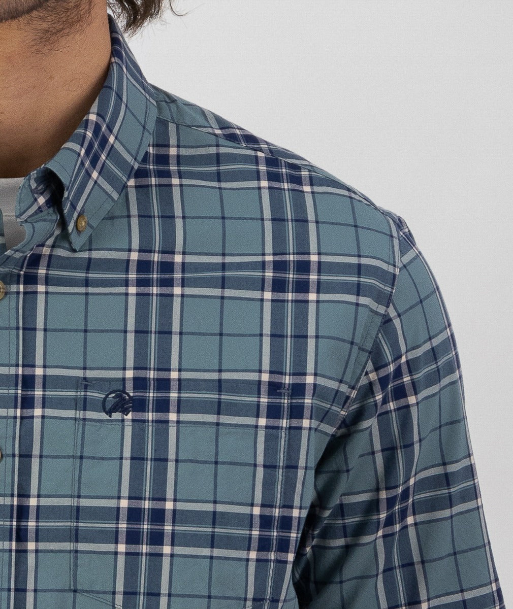 Grendon Short Sleeve Shirt | Fern/Navy Check - Swanndri - Beechworth Emporium