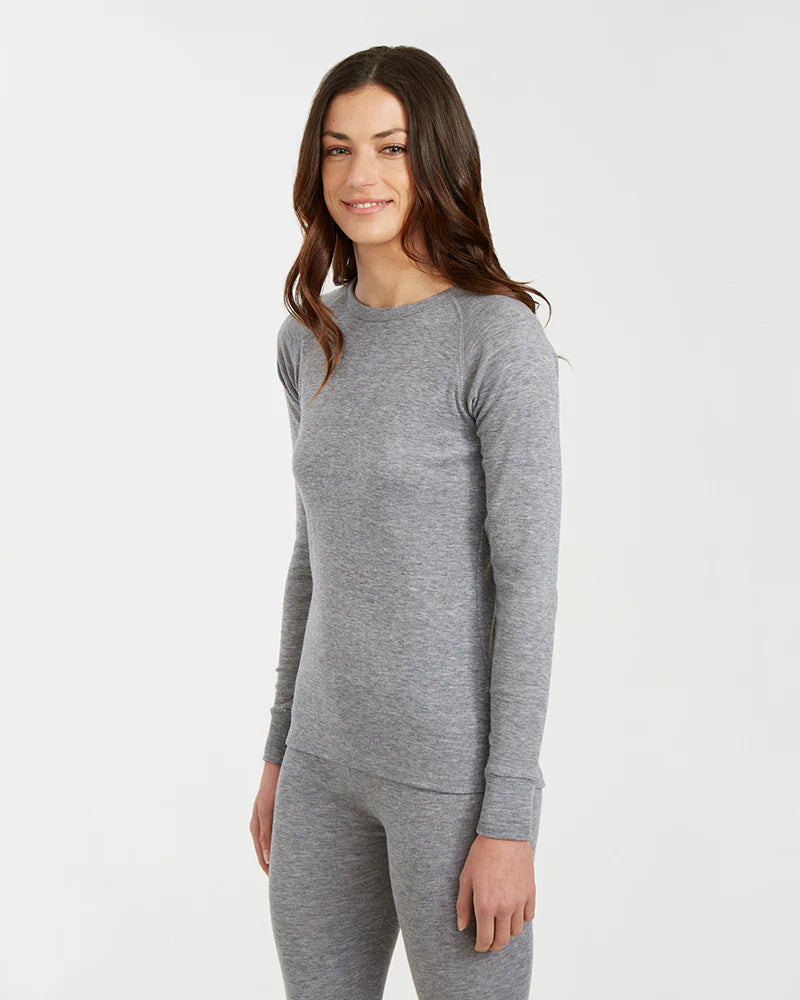 Unisex Heatflex Thermal Top | Charcoal Marle - - Beechworth Emporium