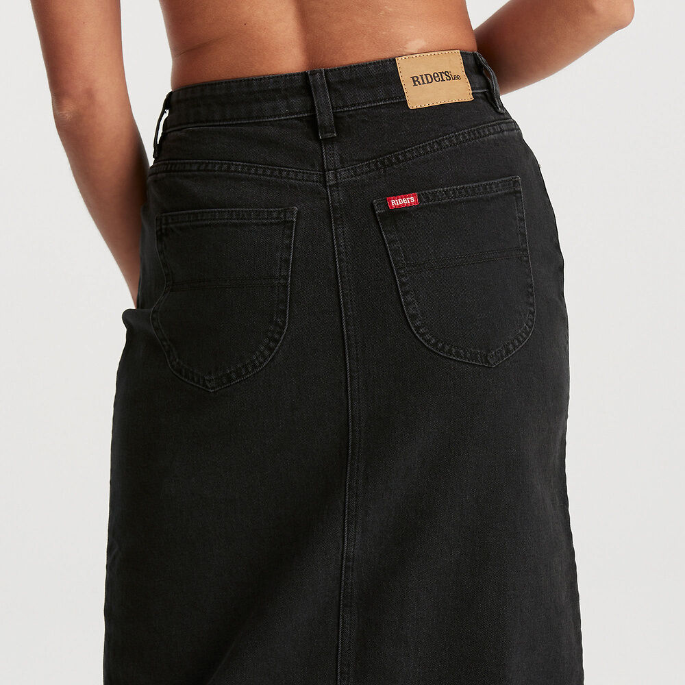 Hi Midi Skirt | Black Fortune - - Beechworth Emporium