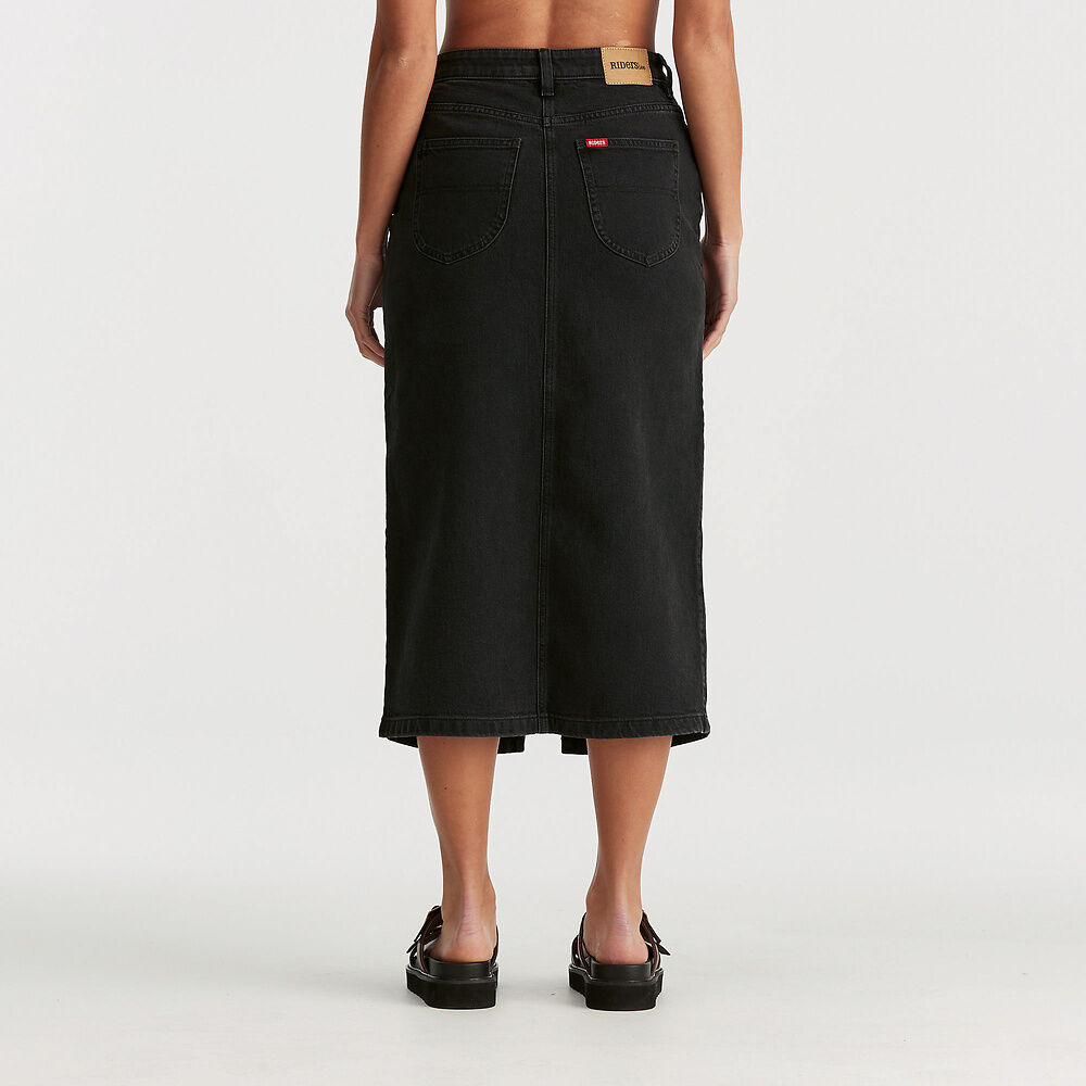 Hi Midi Skirt | Black Fortune - - Beechworth Emporium