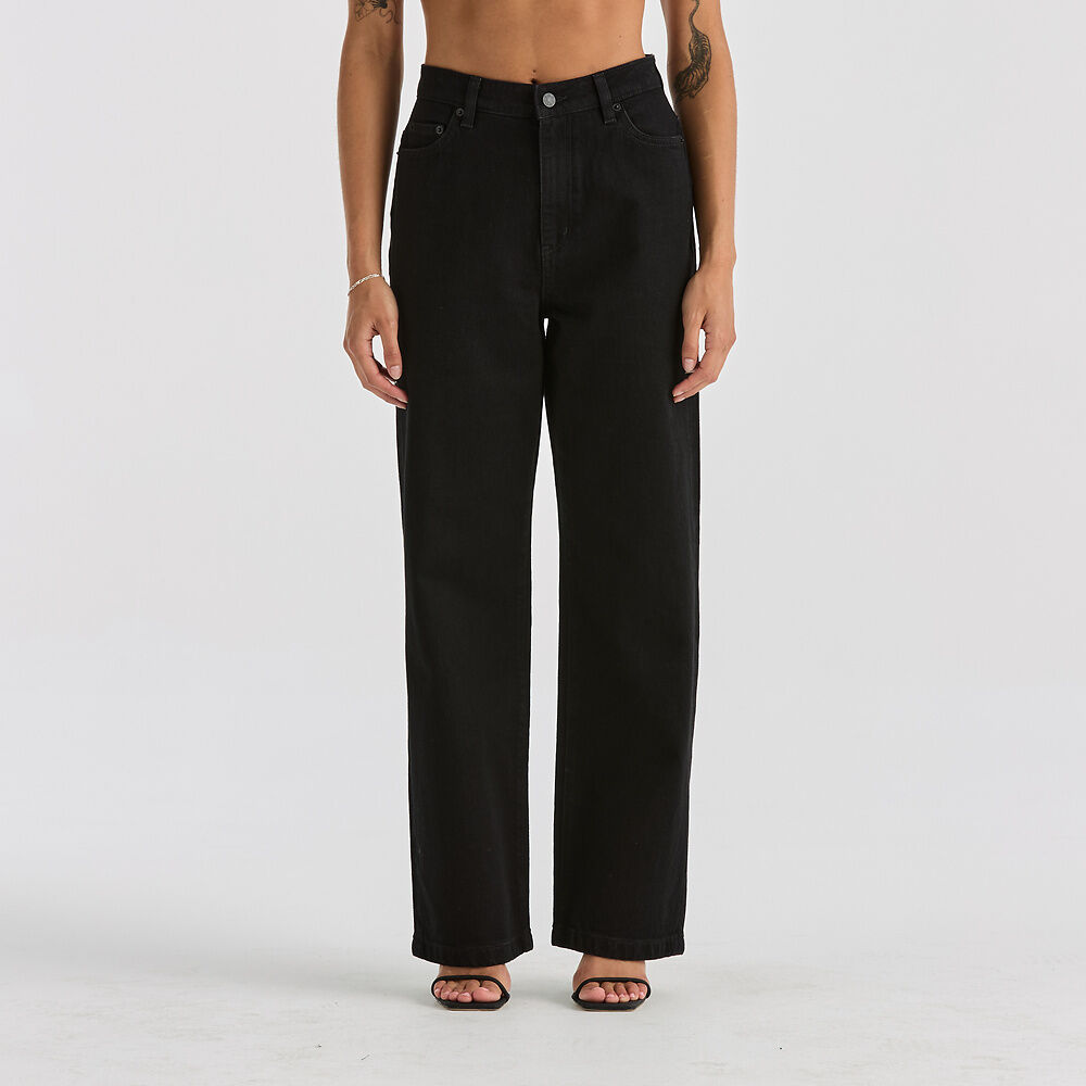 Hi Wide Jean | Washed Black -  - Beechworth Emporium