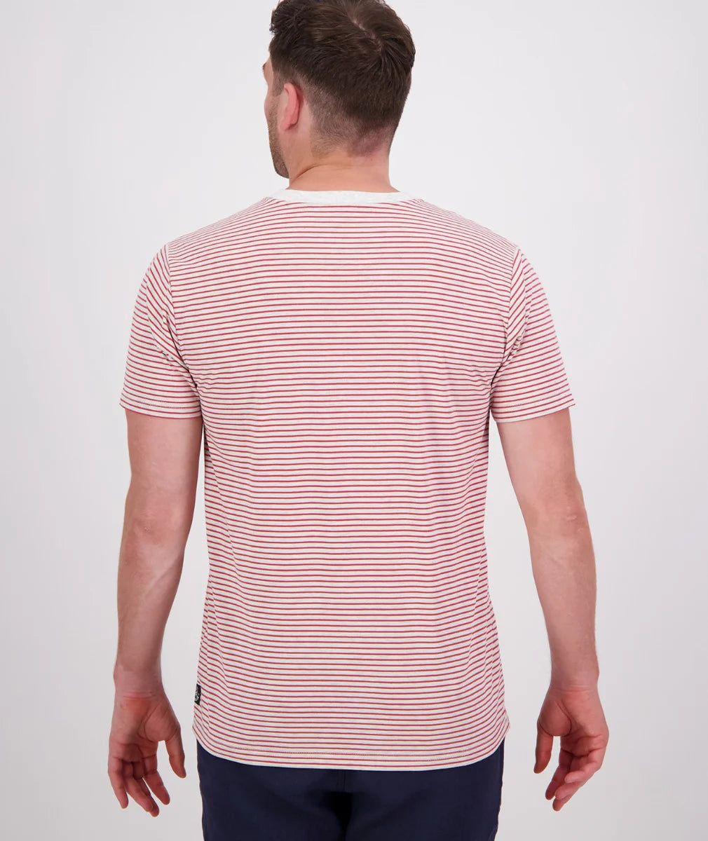 Hilderthorpe Stripe Tee | Campfire/Taupe Marle