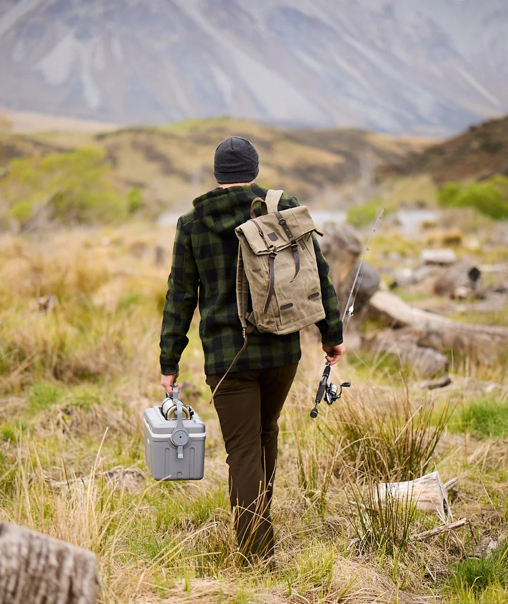 Hudson Hoodie | Olive Check - - Beechworth Emporium