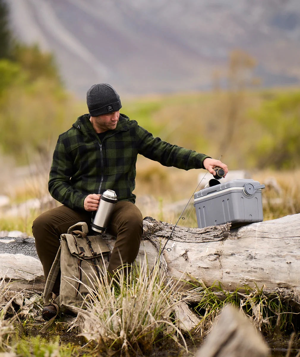 Hudson Hoodie | Olive Check - - Beechworth Emporium