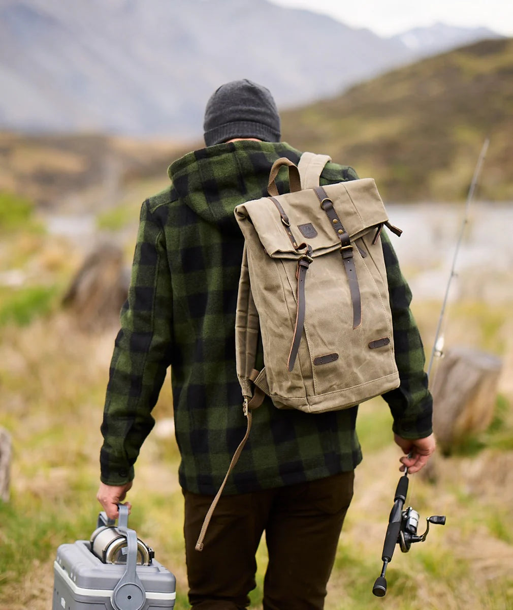 Hudson Hoodie | Olive Check - - Beechworth Emporium