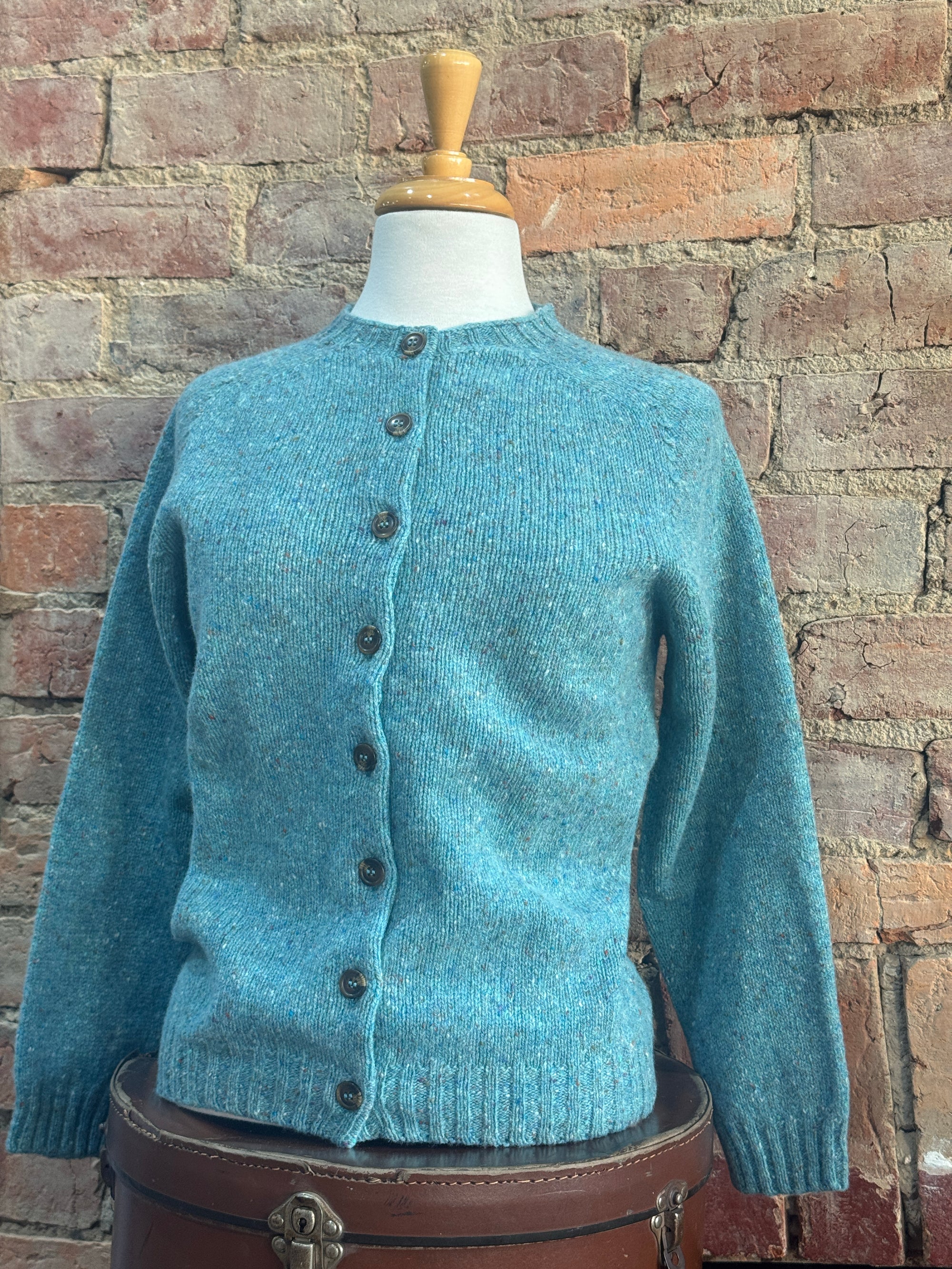 Plain Knit Crew Cardigan | Uist