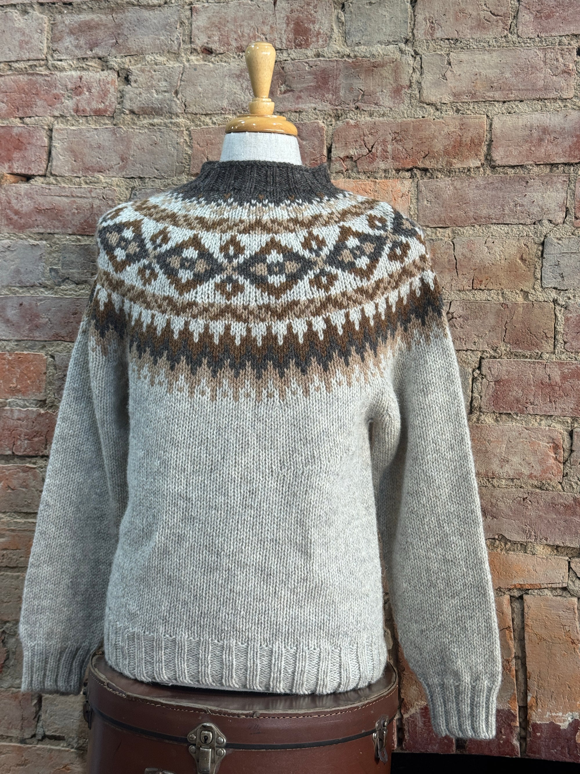 Fairisle Yoke Crew Sweater