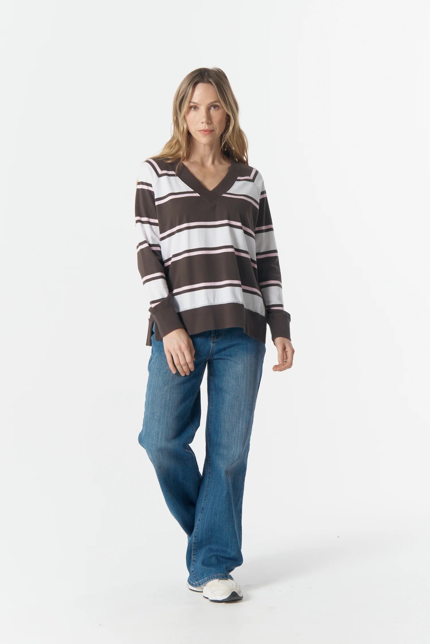 Rugby Club V Neck Sweater | Chocolate Torte